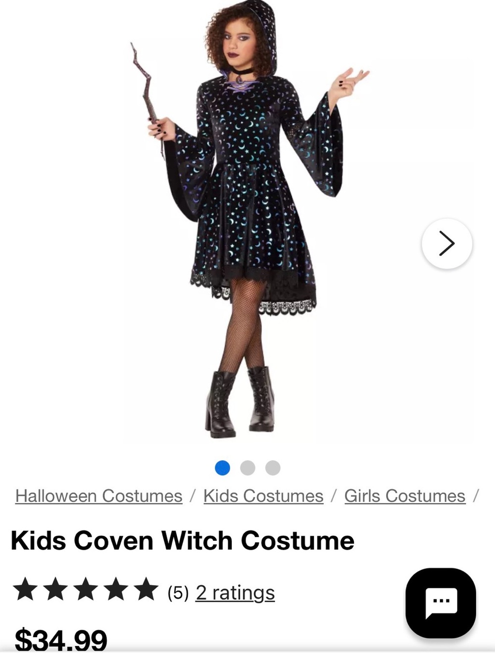 Girls Coven Witch Costume